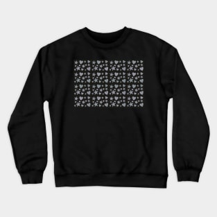 Naif glitter hearts and stars (black and silver) Crewneck Sweatshirt